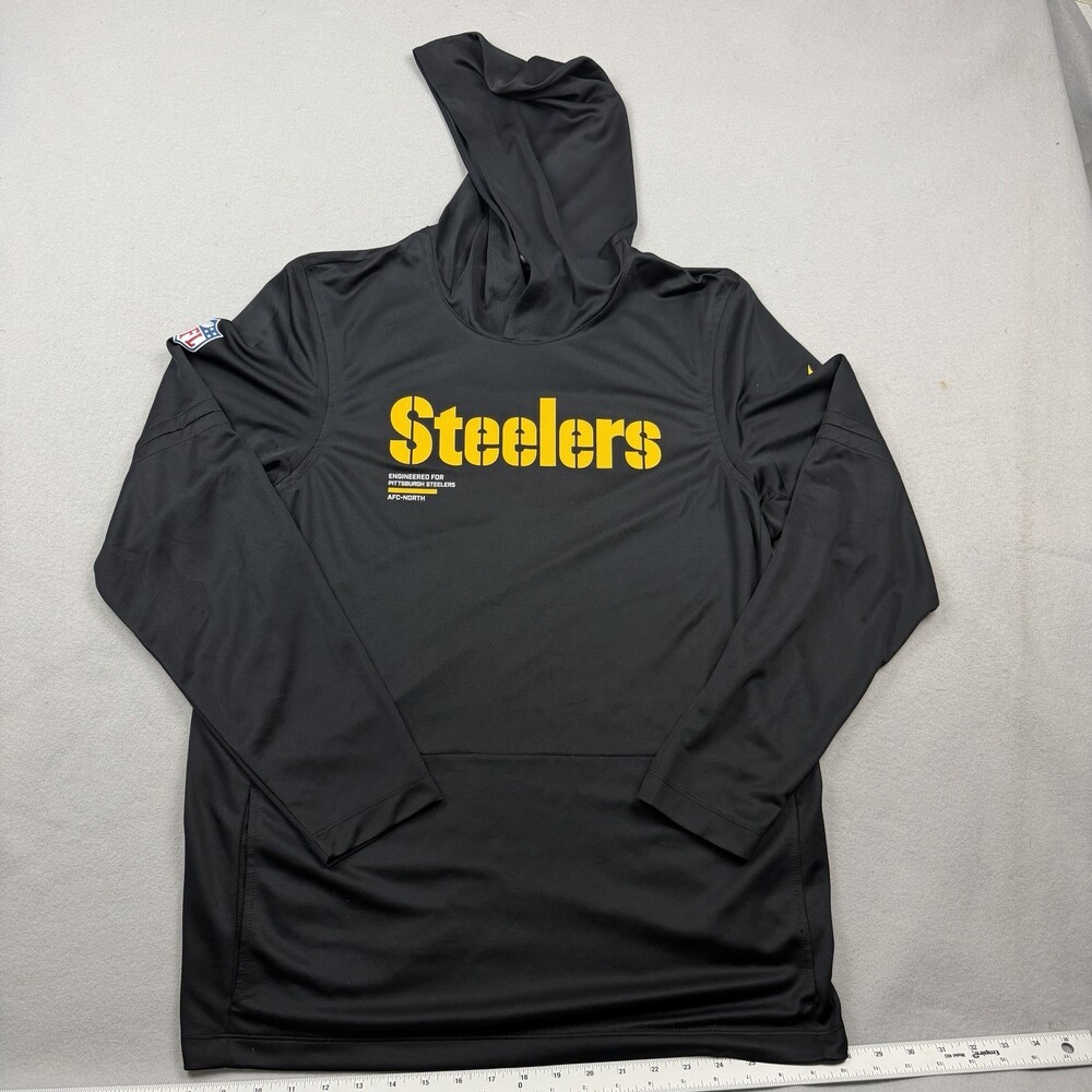 Pittsburgh Steelers Nike Sideline Pure Fury Dri-FIT Long Sleeve Hoodie Sz L